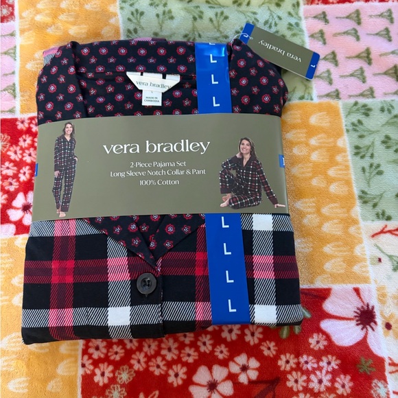 Vera Bradley Other - ❤️Vera Bradley Red and Black Plaid Women’s Pajama Set .100%Cotton ,Size L NWT